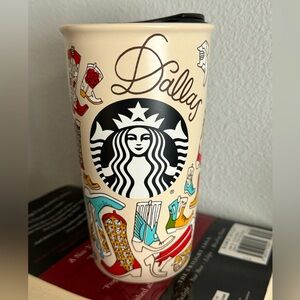 Starbucks Dallas Texas Cowboy Boot Ceramic Traveler Tumbler Coffee Mug 12oz 2016